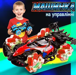 Машинка на пульті управління трюковий всюдихід, іграшка машинка з підсвіткою, машинка для трюків, Трюковая Машинка SprayCar Gloves 2.4G 4WD Red - мініатюра 2