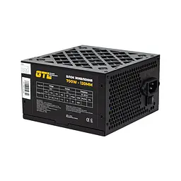 Блок живлення 700 Вт, GTL, чорний, 120 мм, 2xMolex/3xSATA/1x6+2-pin/1x4+4-pin/1x24-pin, захист SCP/OCP/OVP/UVP,