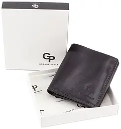 Чоловічий шкіряний портмоне GRANDE PELLE 11,5х11,5х3 см acs0024458 - мініатюра 7