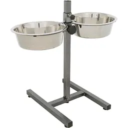 Стойка з мисками для собак Trixie 2 x 2,8 л / 24 см, h=50 см