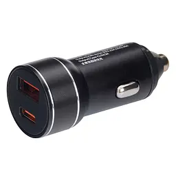 Автомобільний зарядний пристрій VOIN 30W, 1USB 10W + 1PD 27W, 12/24V (C-36206) - мініатюра 2