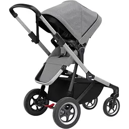 Дитяча коляска Thule Sleek Grey Melange з люлькою (TH 11000006) - мініатюра 2