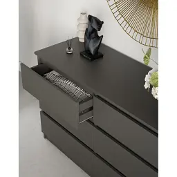 Комод для речей MebelStar Нео 6Ш 120x43x75.5 см Антрацит (MBS-1088) - мініатюра 3