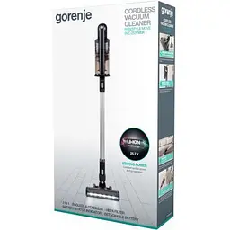 Вертикальний + ручний пилосос (2 в 1) Gorenje SVC252FMBK - мініатюра 5