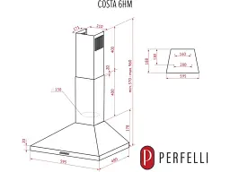 Витяжка Perfelli COSTA 6HM NERO - мініатюра 7