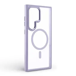 Чехол Samsung Galaxy S24 Ultra 5G (SM-S928), Unit MagSafe, фиолетовый, прозрачный, магсейф, противоударный, магнитный, панель-накладка с поддержкой MagSafe, с поддержкой беспроводной зарядки, TPU+PC, защита всего корпуса, ударопрочный - мініатюра 2