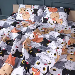 Простирадло MirSon Бязь Funny Cat 220x240 см (2200011041667) - мініатюра 2