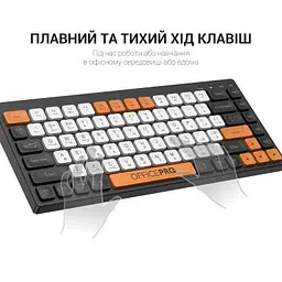 Клавіатура OfficePro (SK955B) Wireless/Bluetooth Black (SK955B) - мініатюра 6