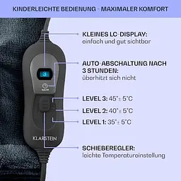 Електроковдра Klarstein Dr.Watson XL 120 Вт (10031581) - мініатюра 4