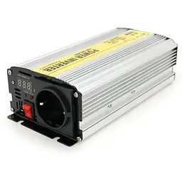 Інвертор напруги Ritar RSC-500, 12V/220V, 500W з правильною синусоїдою, 1xShuko, 1xUSB, клемні дроти, BOX, Q20