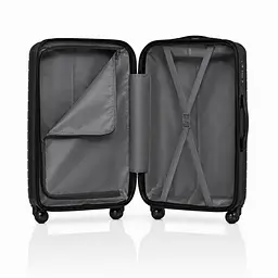 Валіза з поліпропілену Fashion 131 велика 92л чорна (131-L-Black) - мініатюра 4
