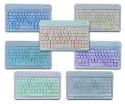 Бездротова клавіатура Primo KB02 Bluetooth з підсвічуванням White - мініатюра 8
