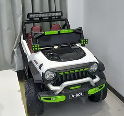 Джип дитячий на радіокеруванні 24V 4 мотори 45W MP3 USB TF Bluetooth EVA шкіра білий (M 6350EBLR-1)