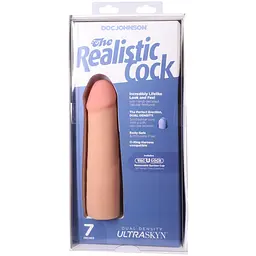 Фалоімітатор Doc Johnson The Realistic Cock ULTRASKYN 7 Inch, 17.1 см - мініатюра 9