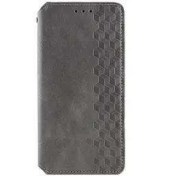 Шкіряний чохол-книжка GETMAN Cubic (PU) для Xiaomi Redmi Note 15 Pro 5G Сірий