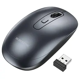Миша бездротова Borofone BG13 Winner 2.4G Black/Metal gray - мініатюра 6