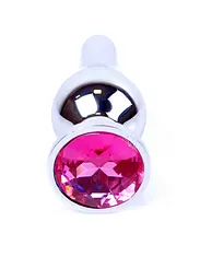 Анальна пробка B-Series HeavyFun Jewellery Silver Plug 9.5 см (рожевий) - мініатюра 10