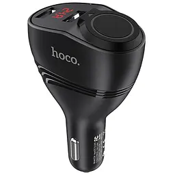 Автомобільний зарядний пристрій Hoco Z34 Display Black 3.1 A 2 USB + Cigarette Lighter Car