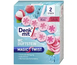 Туалетний блок Denkmit Magic Twist Rose & Lychee 2 шт