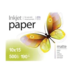 Фотопапір PrintPro матова 190г/м, 10x15 PM190-500 поштучно