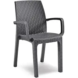 Стілець садовий пластиковий Bica Verona armchair графіт