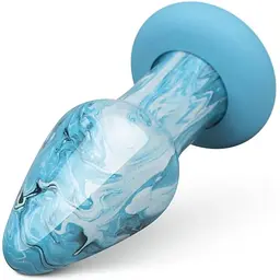 Скляна анальна пробка Gildo Ocean Curl Glass Butt plug - мініатюра 3