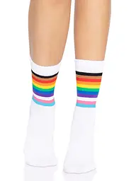 Шкарпетки жіночі в смужку Leg Avenue Pride crew socks Rainbow, 37–43 розмір