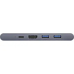 USB-Хаб Baseus USB Type-C 7-in-one smart Grey (CAHUB-L0G) - мініатюра 2