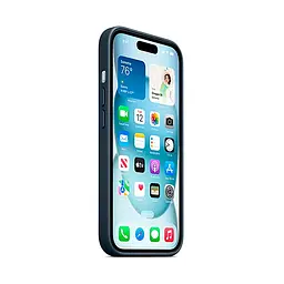 Чехол для Apple iPhone 15 Plus, FineWoven Case with MagSafe, синий, защитная накладка из материала FineWoven, противоударный, для iPhone, защита всего корпуса, поддержка беспроводной зарядки и MagSafe, (ARM71980) - мініатюра 3