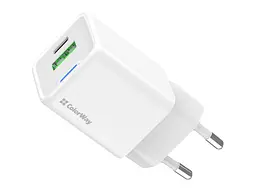 Мережевий зарядний пристрій ColorWay GaN Mini 30 W White (CW-CHS053PD-WT)