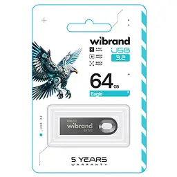 Flash Wibrand USB 3.2 Gen1 Eagle 64GB Grey - мініатюра 2