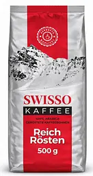 Натуральна кава в зернах Swisso Kaffee Reich Rösten 100% Арабіка 500 г для кавомашини