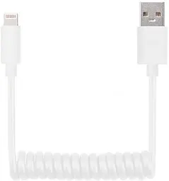 Кабель TOTO TKR-52 Spring wire USB cable Lightning 1,2m White