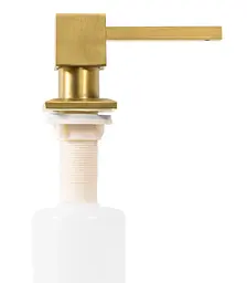 Дозатор миючого засобу Rea brushed gold 330мл квадратний BAT-05009, Золотий - мініатюра 4