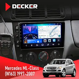 Штатна магнітола Mercedes-Benz ML-Class (W163) 1997-2006 Decker D9-006 4x64, 4G Decker (НФ-00003704) - мініатюра 2