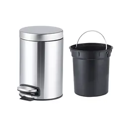 Відро для сміття з плавним закриттям кругле Mixxus Ellipse-TC0205 SS Color 5л нержавіюча сталь MI7076, Нержавіюча сталь - мініатюра 9