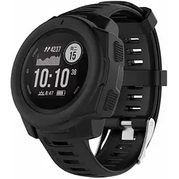 Чохол-бампер DK для Garmin Instinct Силікон Outlines (black) - мініатюра 2