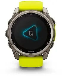 Смарт-годинник Garmin Fenix 8 51mm Solar Sapphire Titanium w. Amp Yellow/Graphite Silicone Band (010-02907-20/21) - мініатюра 6