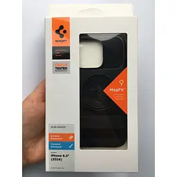Оригінальний протиударний чохол Spigen Slim Armor (MagFit) MagSafe для iPhone 16 Pro (6.3") Black ACS08164 - мініатюра 3