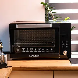 Духовка електрична настільна SOKANY SK-10011 об'ємом 50 літрів з таймером, чорний Sokany SK10011 - мініатюра 9
