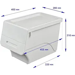 Контейнер для зберігання Wall Sticker 45.5х28.5х31 см Білий SW-00002421 - мініатюра 2