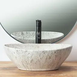 Умивальник Rea Sofia light stone накладний REA-U0165, Сірий - мініатюра 3