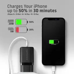 Зарядний пристрій AXAGON 1xUSB QC3.0 + 1xUSB-C PD20W black (ACU-PQ20) - мініатюра 8