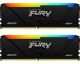 Модуль пам'яті Kingston Fury DDR4 16GB (2x8) Kingston 3200MHz FURY Beast RGB (KF432C16BB2AK2/16)