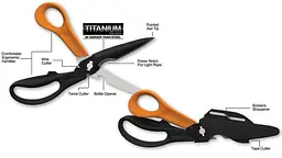 Багатофункціональні ножиці Fiskars Cuts + More 23 см леза з титановим покриттям 1000809 - мініатюра 3