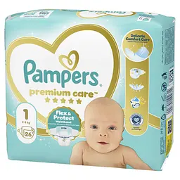 Підгузки Pampers Premium Care Розмір 1 (2-5 кг) 26 шт. - мініатюра 2
