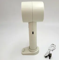 Вентилятор акумуляторний міні LED дисплей USB діаметр 6см ручний та настільний Handheld fan LY-934 - мініатюра 2