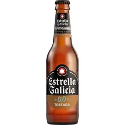 Упаковка пива Estrella Galicia Tostada безалкогольне світле 0% 1.5 л (0.25 л х 6 шт.) - мініатюра 2