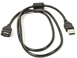 Кабель PowerPlant USB 2.0 AF - AM, 1.0 м, One ferrite