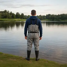 Вейдерси-заброди для риболовлі та полювання Trizand 25893, розмір 44, устілка 27 см, ПВХ, Grey - мініатюра 3